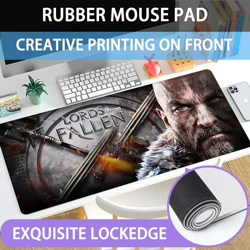 Mouse Pad Large Rubber Mouse Pad With Lock Edge Computer Gamer Hd Lords Of Fallen Printing Desk Pad Keyboard Pad