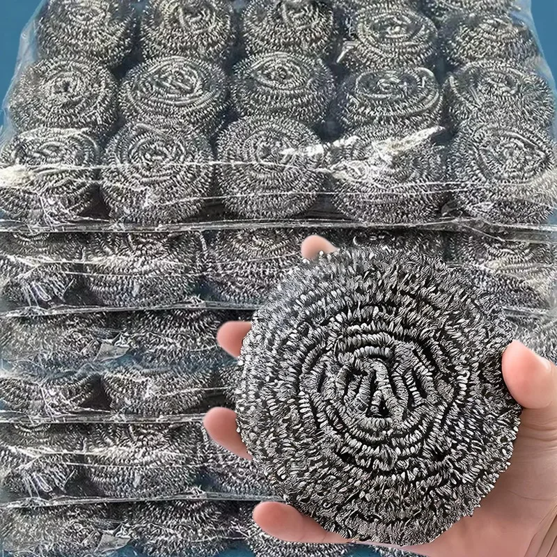 스테인레스 스틸 청소 공, 녹 제거용 주방 식기 세척 와이어 볼 수세미 패드, 냄비 팬 클리너 공 도구