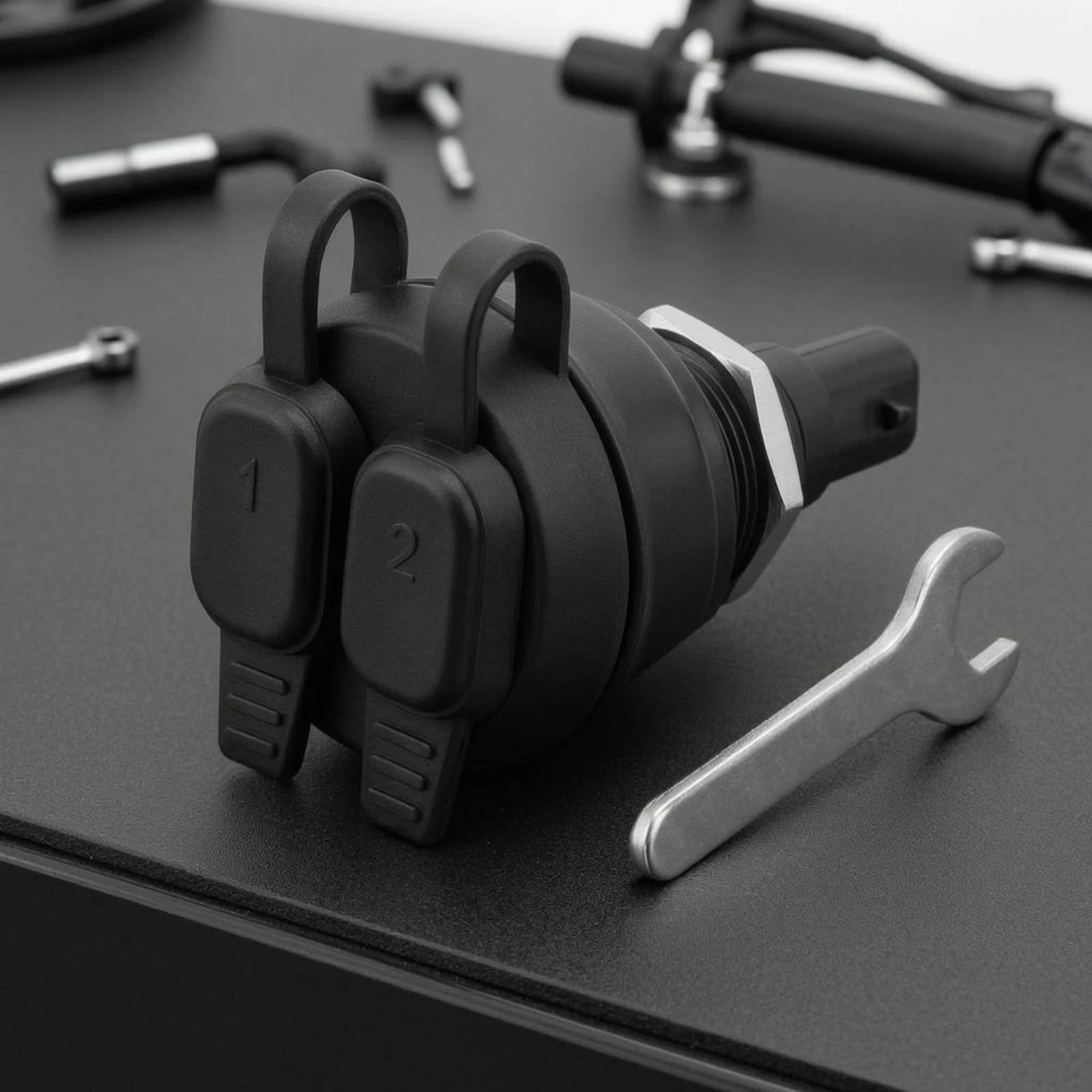 오토바이 USB 충전 소켓 포함 렌치 듀얼 포트 USB 충전기