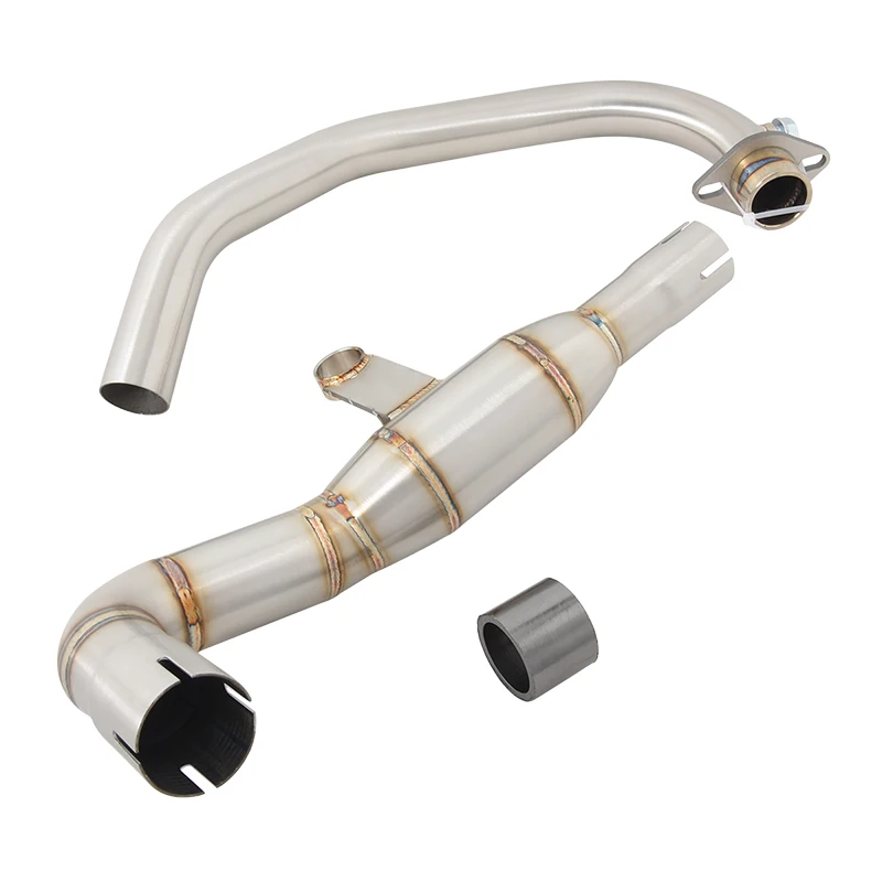 Motorcycle Exhaust Muffler Escape Moto Bike Tube Stainless Steel Front Middle Link Pipe Slip On For SUZUKI HAOJUE DR150S DR160 - Image 2
