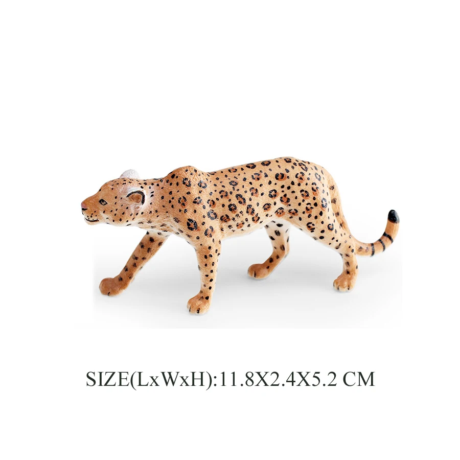 Realistische Wild Life Panther Gepard Schnee Leopard Jaguar Cub Modell Figur Dschungel Tier Figur Pädagogisches Spielzeug Kuchen Topper – Detail 10