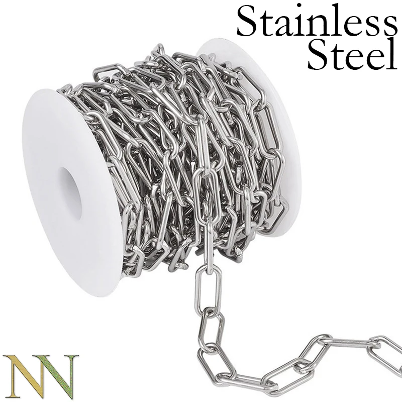 10 Meters - Stainless Steel Chain Bulk Wholesale Silver Gold Link