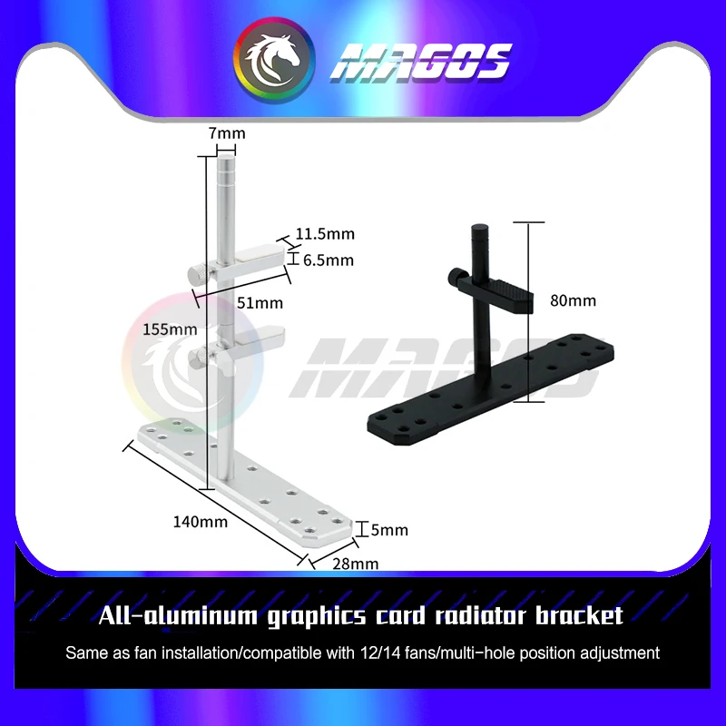 Graphics Card Support Aluminum Alloy Support Frame For Lian Li O11 Series Seaview Room Computer Case Fan Position GPU Jack