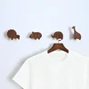 Adorable Animal-Shaped Solid Wood Wall Hooks in Black Walnut Model for Your Cozy Home Decor and Organization 2