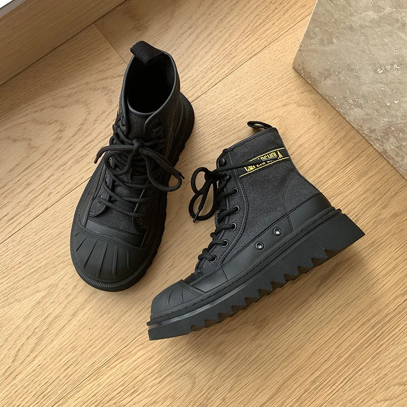 New Arrival Women's Vulcanize Shoes 2023 Summer Thick Sole Ankle Boots Casual Sneakers
