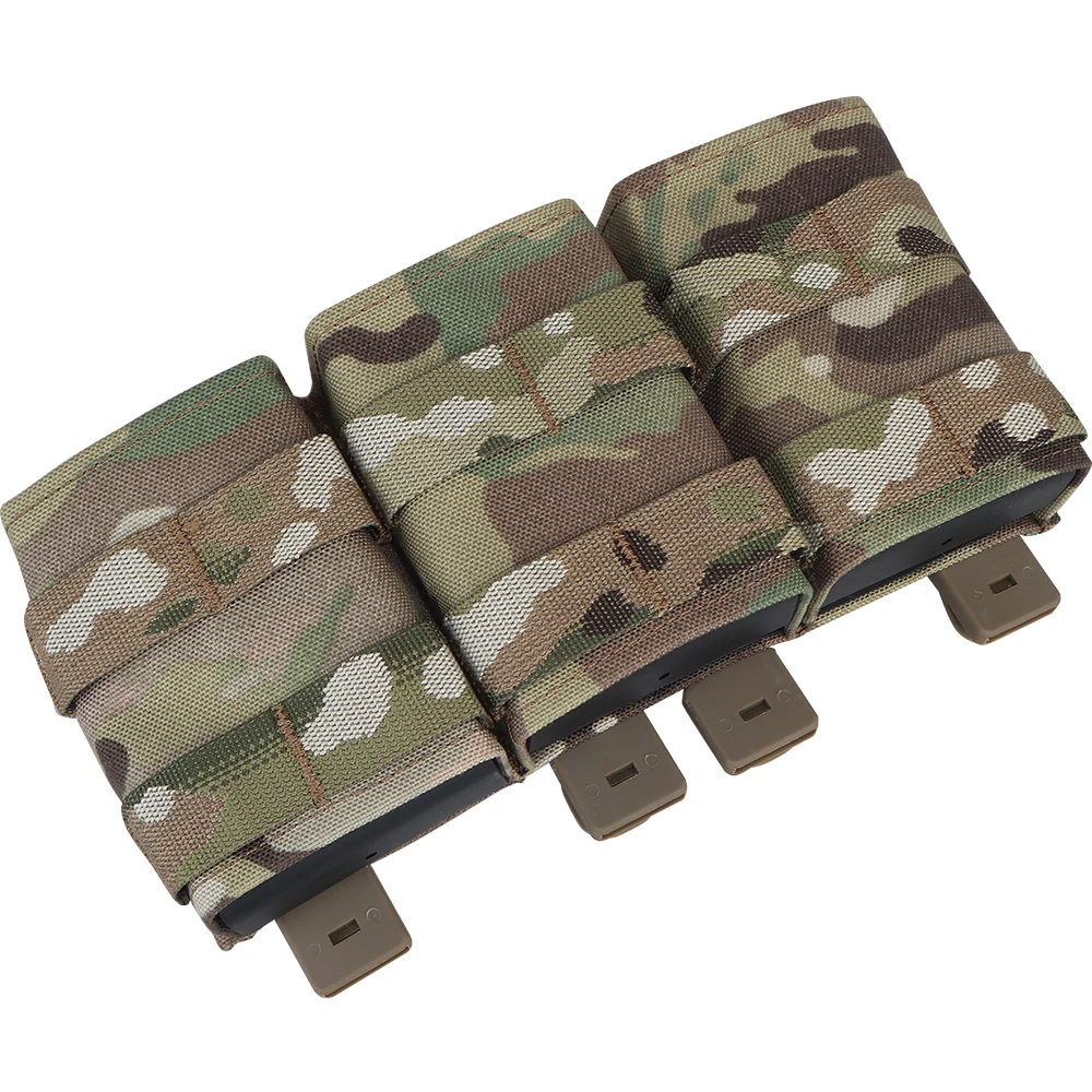 

Tactical Molle FAST 7.62 Triple Magazine Pouch (Medium) Open Top 7.62 Kydex Wedge Insert Mag Pouch Holder Hunting Accessories