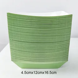 Vibrant Disposable Paper Food Trays - 30pcs (Green Ship Box)