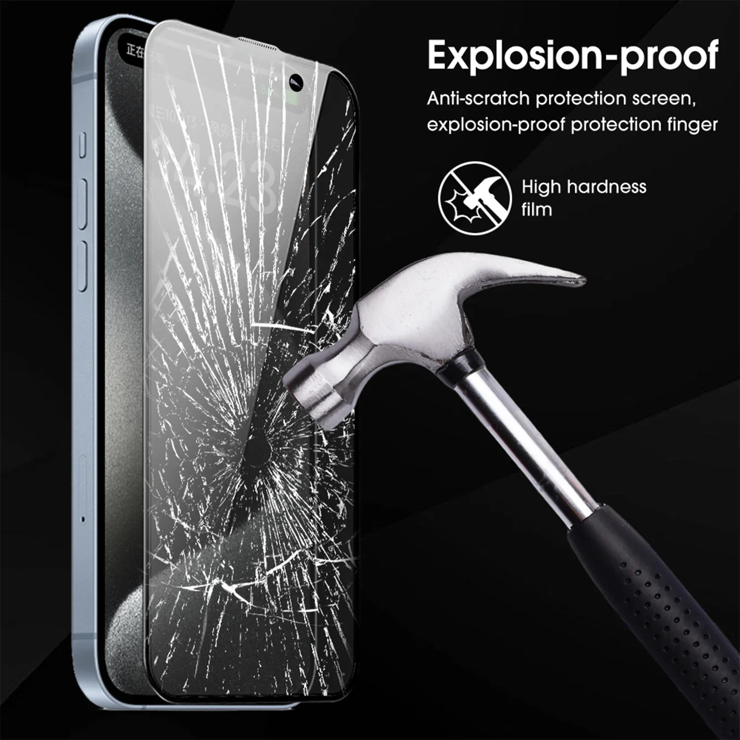 For iPhone 16 16Plus Pro Max Privacy Anti-Scratch Screen Protector Anti-Spy Tempered Glass Film Easy Installation for iPhone16