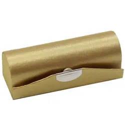 Elegant Lipstick Case with Mirror - Women's Cosmetic and Jewelry Organizer Box (Gold)