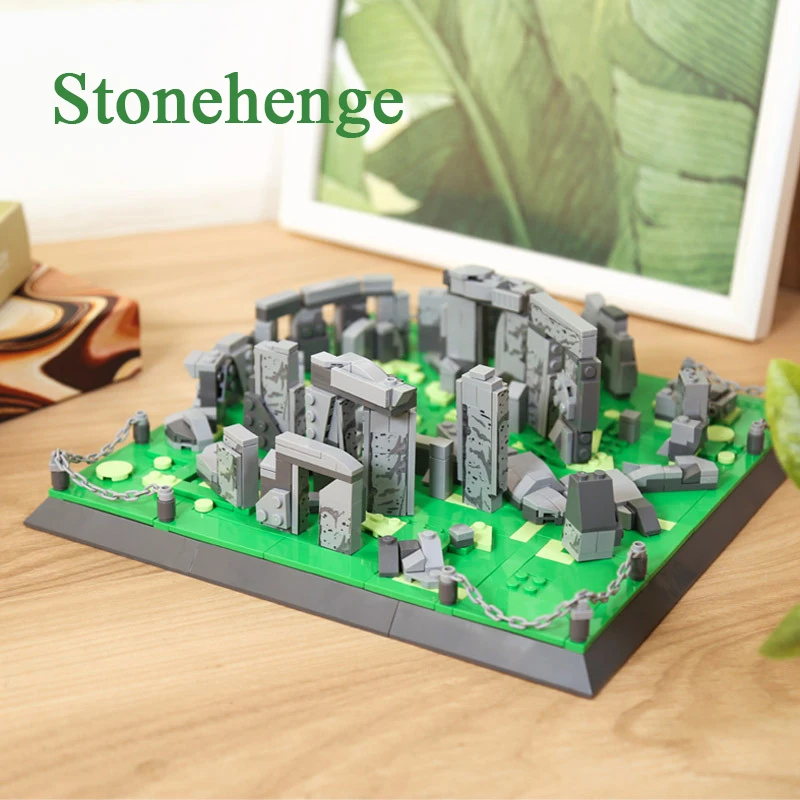 

City Street View Stonehenge England Famous Architecture Model Building Blocks Assembly Bricks Toys for Children Birthday Gifts