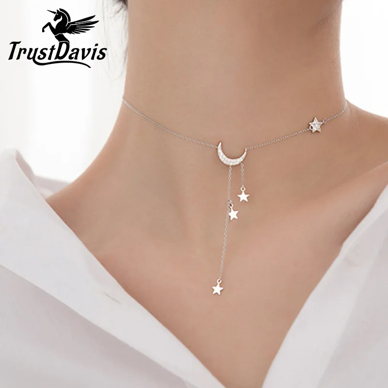 925 Sterling Silver Star Choker  Real Silver 925 Necklace Star - Real 925  Sterling - Aliexpress
