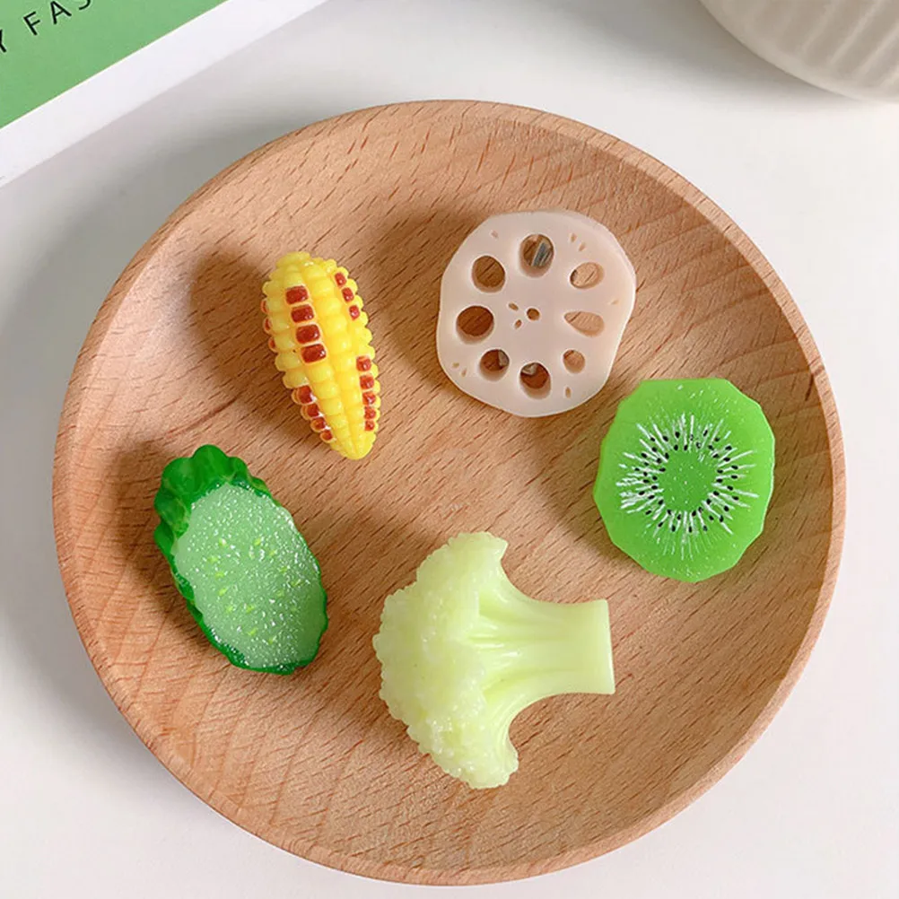20Pcs 시뮬레이션 과일 야채 머리핀 여자를위한 경량 헤어 클립 여성 일일 파티 생일 액세서리