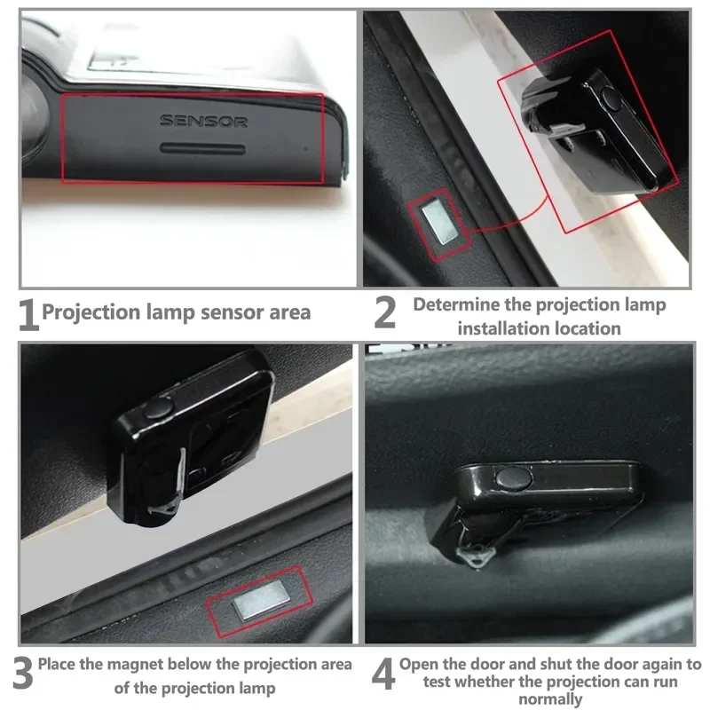 Car Door Welcome Light for Smart Fortwo Forfour Roadster Forspeed Forstars LED Laser Projector Decal Car Accessories