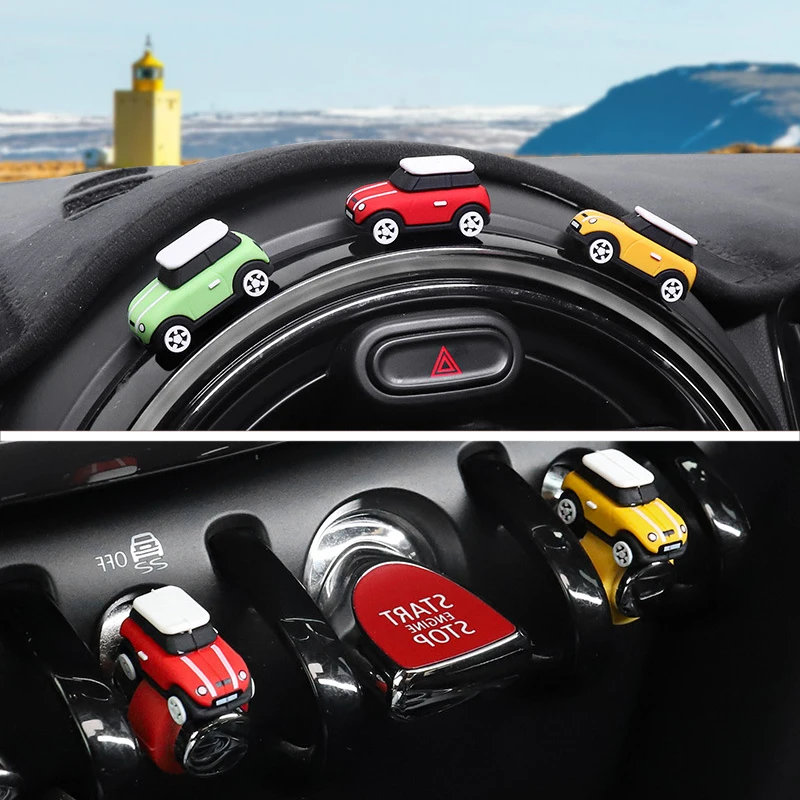 Origina For MINI Cooper Accessories Silicone Car Model Button Cover Ornament Start Stop Button Collar Mini Cooper Sticker F56