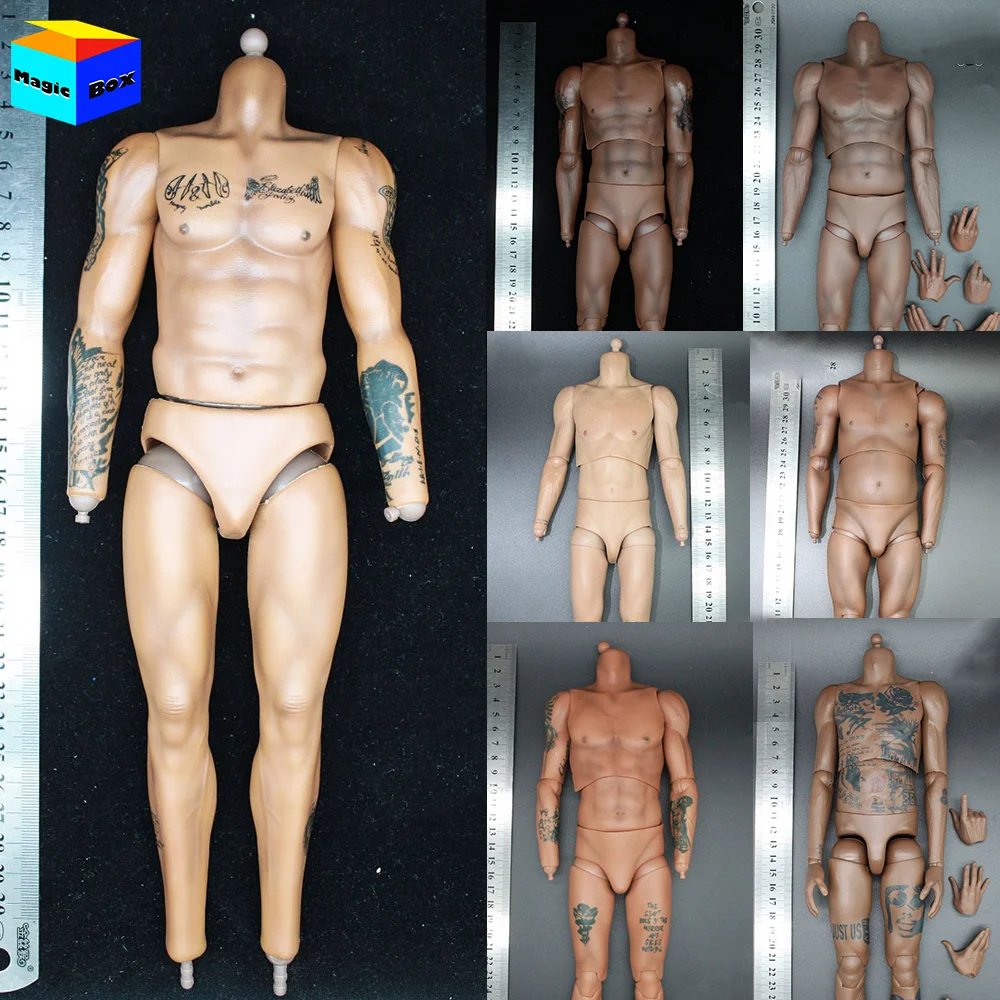 

1/6 Male Soldier Famous Basketball Player Multiple Skin Tone Body Types With Tattooing Model 12In EB Action Figure Movable Doll