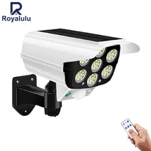 

LED Solar Wall Light Outdoor Simulation Monitor Lamp 3 Modes Motion Sensor Waterproof Garden Yard Porch Garage Street Lighting