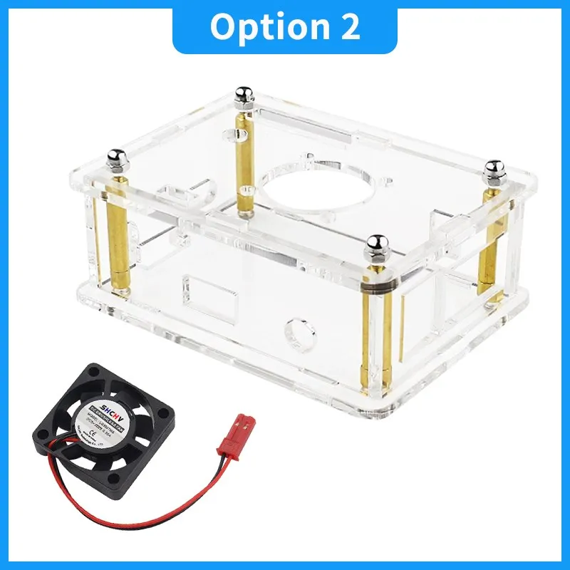 Orange Pi 3 LTS Acrylic Shell Tranparent Enclosure Optional Optional Cooling Fan