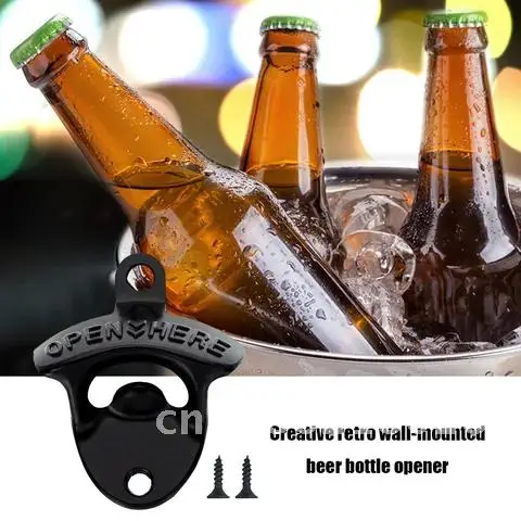 

Mini Antique Opener Wall Mounted Corkscrew Beer Bottle Opener Zinc Alloy Wall Corkscrew Kitchen Opening Tools Bar Accessories