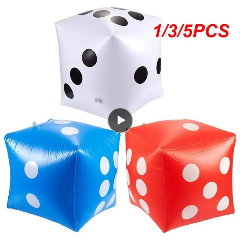 1/3/5PCS Funny Outdoor Inflatable Dice 30*30cm Pool Party Games Entertainment Dot Diagonal Giant Child Adults Game Play Cube Toy
