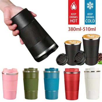 Tasse isolée en acier inoxydable 12.85/17.25oz, tasse de voyage Double couche anti-fuite pour Sports de plein air, utilisation en voiture, bouteille sous vide Portable 1