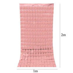 Gold & Silver Glitter Rain Foil Backdrop for Celebrations & Events (Rose gold)