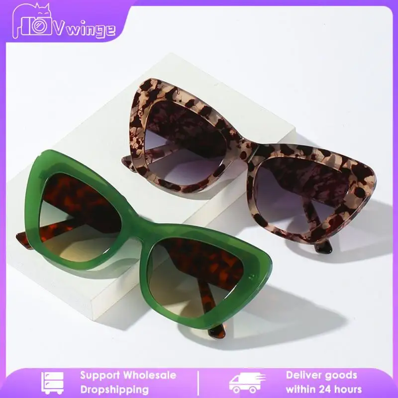 

Women Color Contrast Sunglasses Eyewear Sunglasses Cat Eye Flat Lens Trendy Sunglasses Eye Flat Light