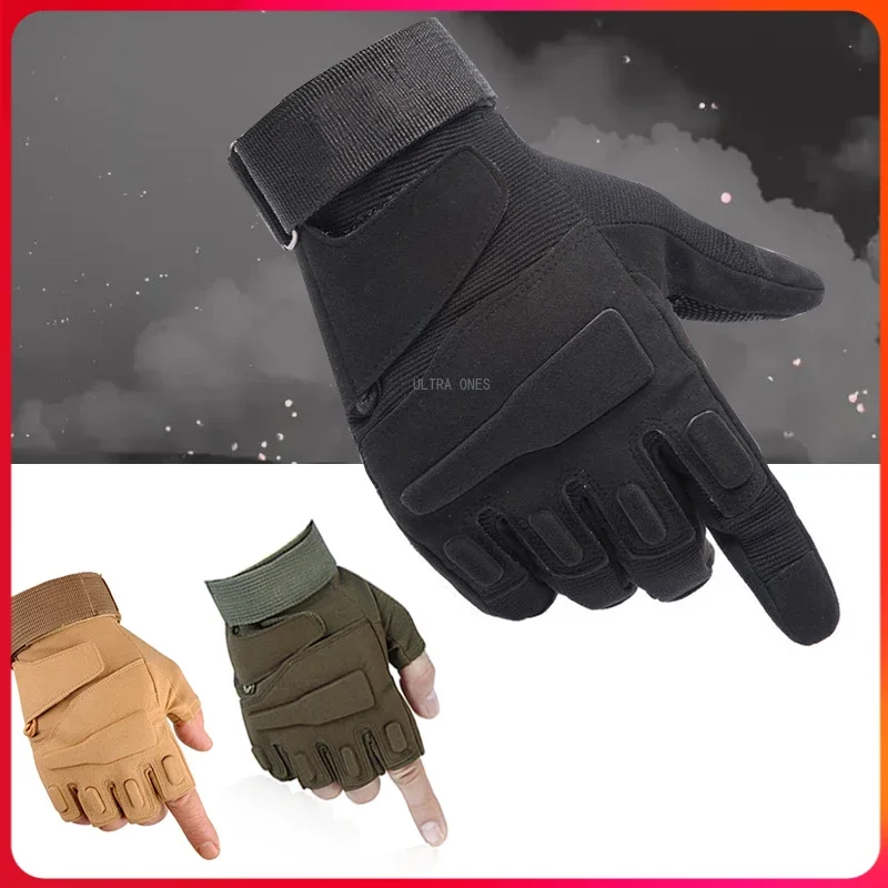 Half Full Finger Tactical Gloves Outdoor Sports Paintball Gloves Shooting Hunting Climbing Combat Glove