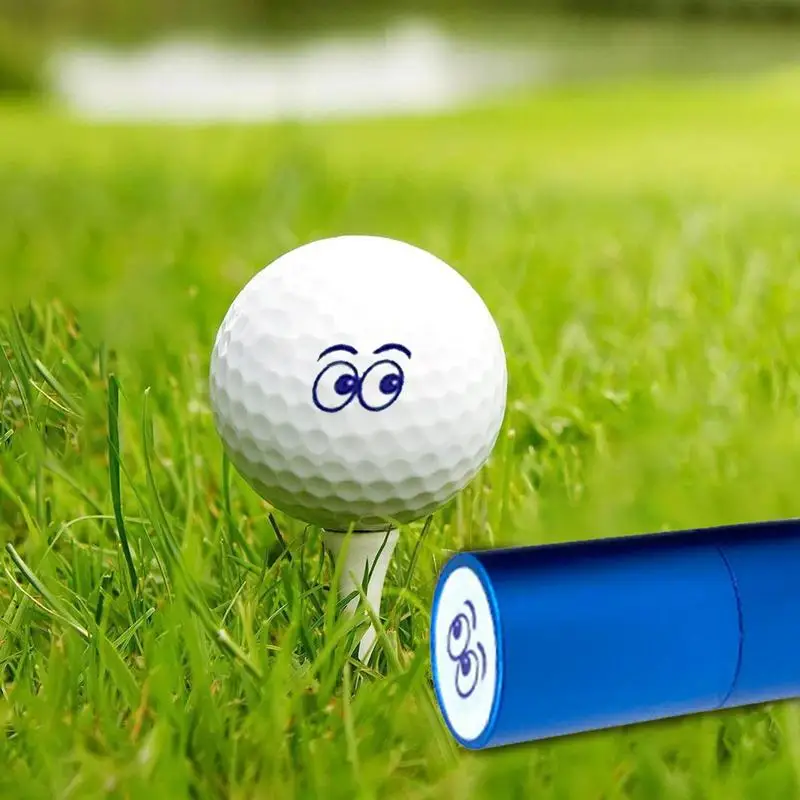 Golf Ball Marker Stamp Funny Golf Supply Stamper Waterproof Quick-Dry Photosensitive Ink Stamper For Quick Identification