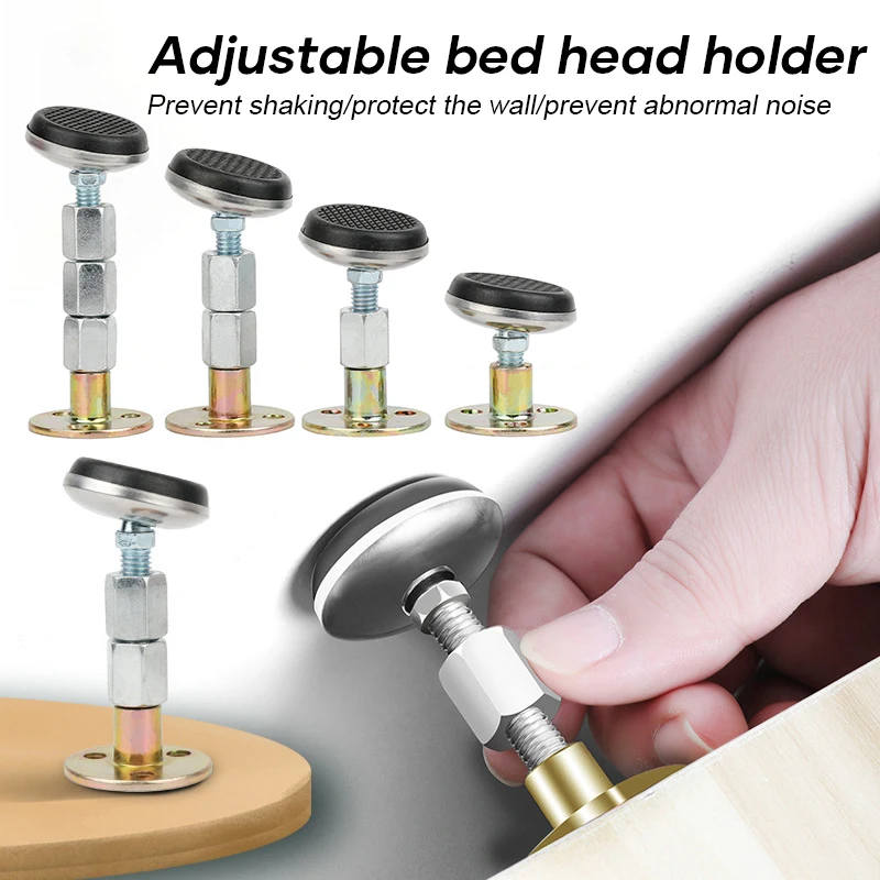 2pcsAdjustableThreadedBedFrameAntishakeToolsHeadboardStoppers