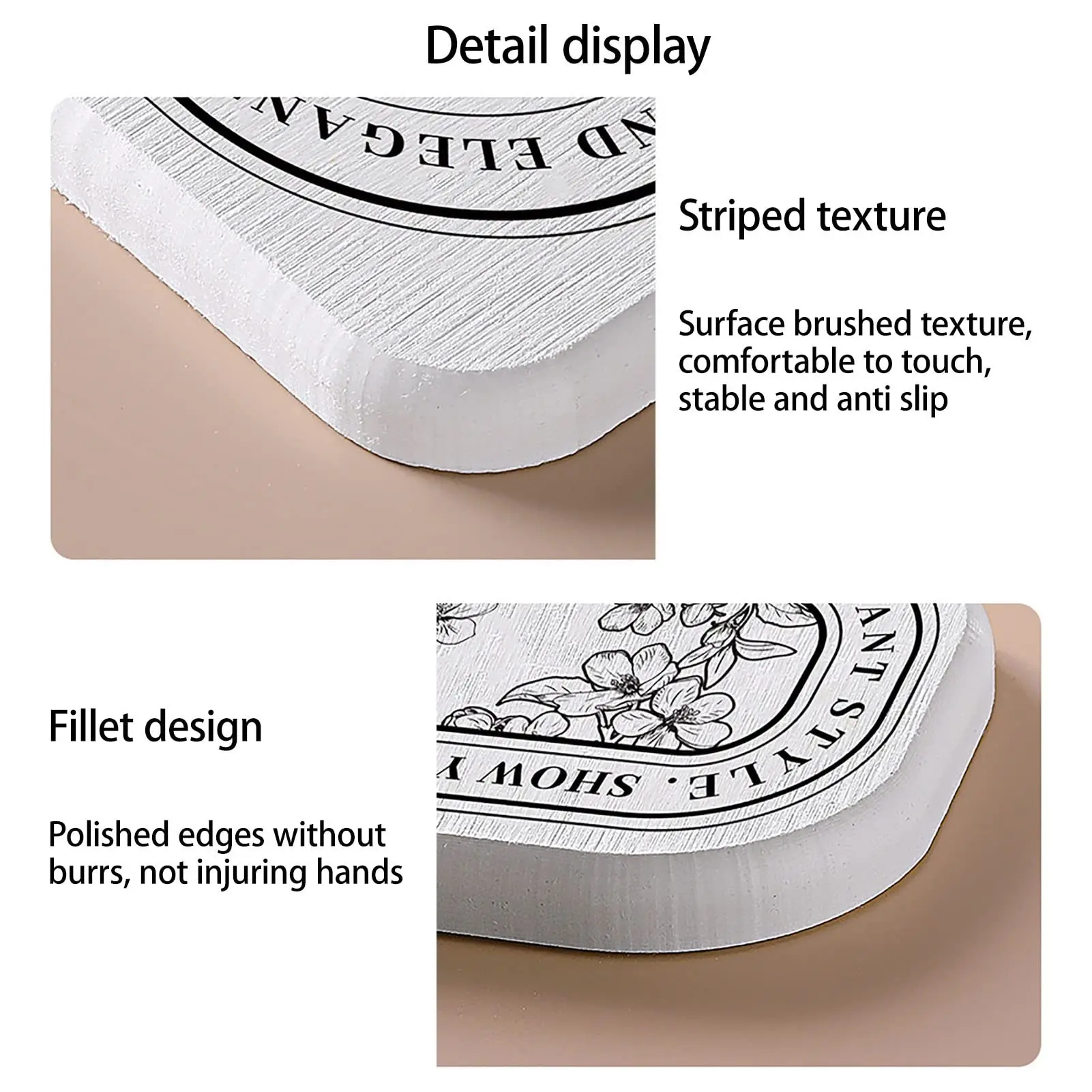 Absorbent Bathroom Mat 1PC Diatomaceous Earth Absorbent Pad Bathroom Quick Drying Moisture-proof Toothbrush Soap Storage Pad Coaster