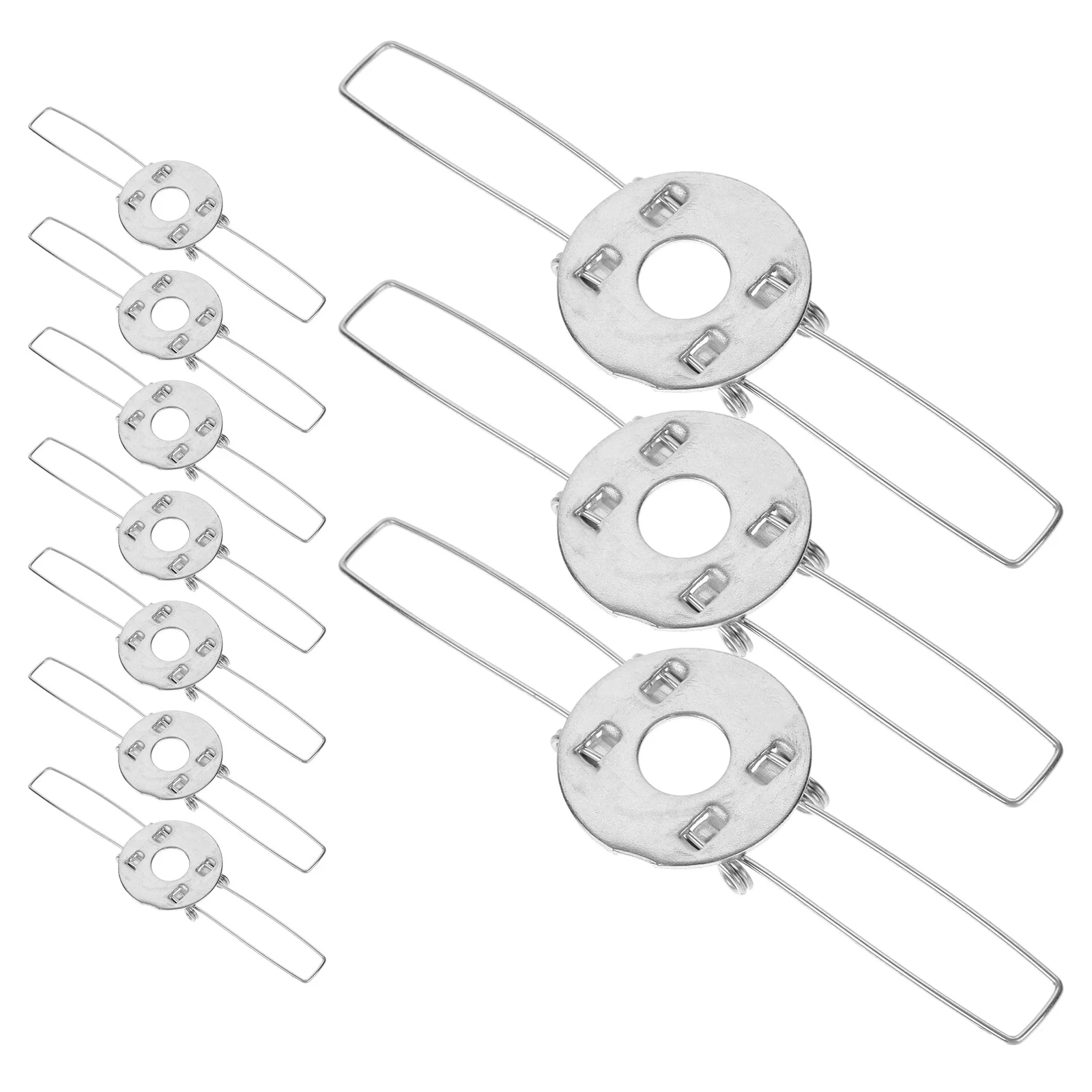 Lamp Holder Spring Clip Shape Buckles Bracket Adapter Lampshade Clamps Galvanized Iron 10 Pcs DIY for