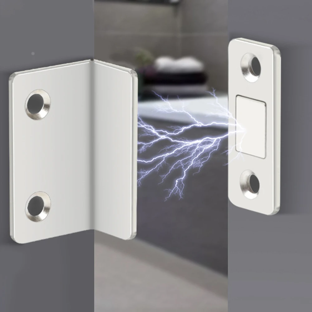 Magnetic Cabinet Catches, Door Closer, Magnetic Cabinet Latches, Door Catches, Cabinet Door Latch Strong Magnetic Door Closer Cabinet Thin Punch Magnetic Latch Catch Closet Sliding Device