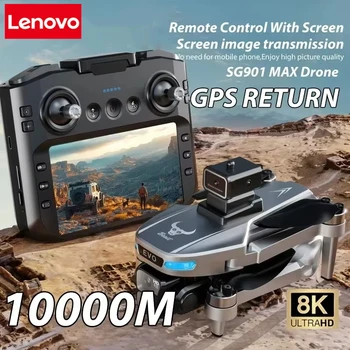 Drone GPS Professionale Lenovo SG901 MAX 8KHD con Evitamento Ostacoli, Telecomando con Ampio Schermo, Drone Pieghevole Brushless 2026 NUOVO