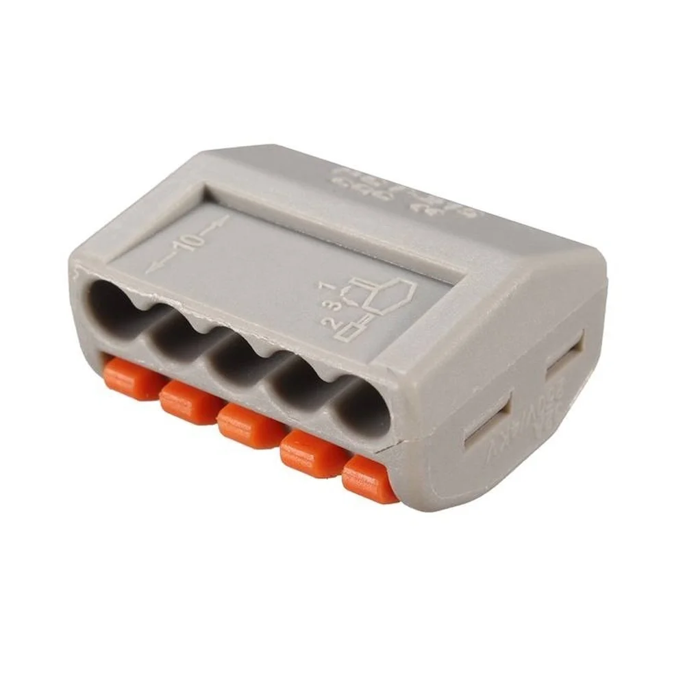 Conector empalme rapido 4 cables 32A 1000v 4mm Tipo Wago PCT-214