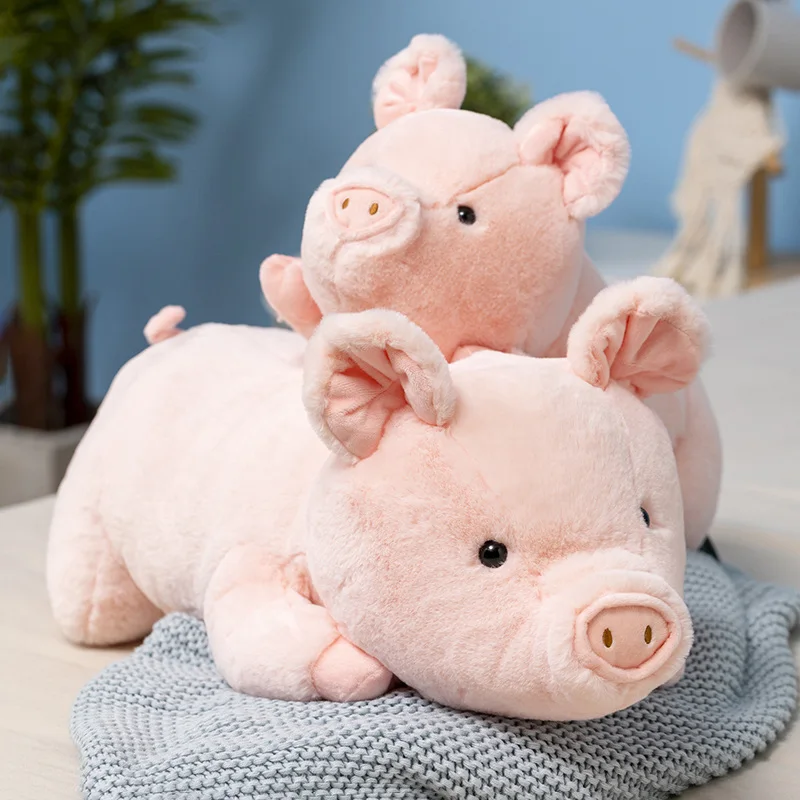 50/65cm Cute Cartoon Pig Plush Pillow Toy Simulation Stuffed Animals Piggy Plushies Cushion Doll Anime Soft Kids Toys Home Decor