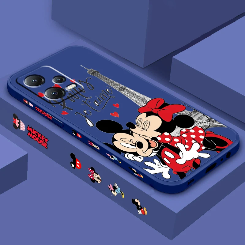 Disney London Minnie Mickey Liquid Corda Sinistra Per Xiaomi Redmi Note 12 12S 12R 11 11T 11S 10 10S 9 8 8T Pro Plus 5G Soft
