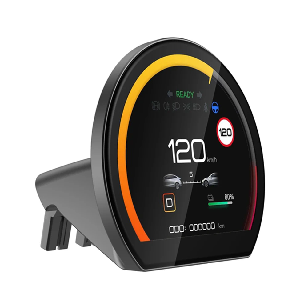 

Head Up LCD Display Mileage Speed Door Open Information Car Meter Dashboard Digital Speedometer Driver For Tesla Model 3 Y