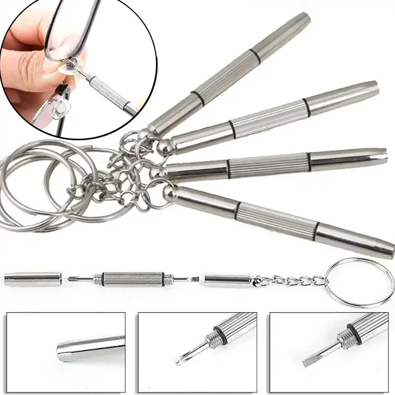 Precision Eyeglass Screwdriver Repair Kit with Keychain