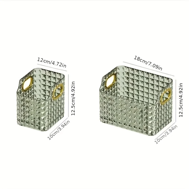 1pc accessible luxury mirror cabinet storage box bathroom transparent finishing washbasin makeup skin care storage basket