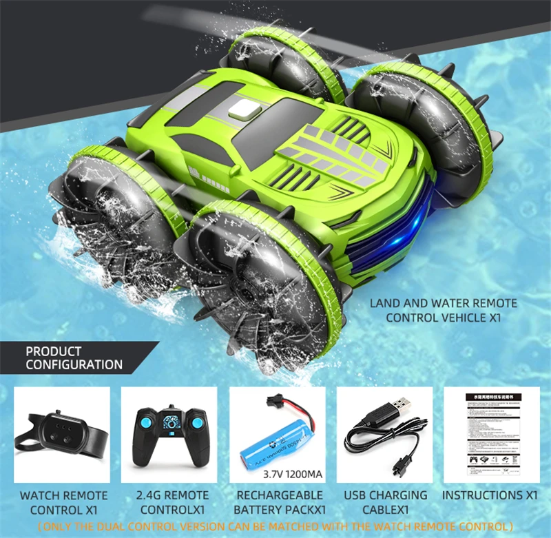 4Wd RC Car Toys Amphibious Vehicle Boat Remote Control Cars RC Gesture Controlled Stunt Drift Car Toy For Kids Adults Children best RC Cars