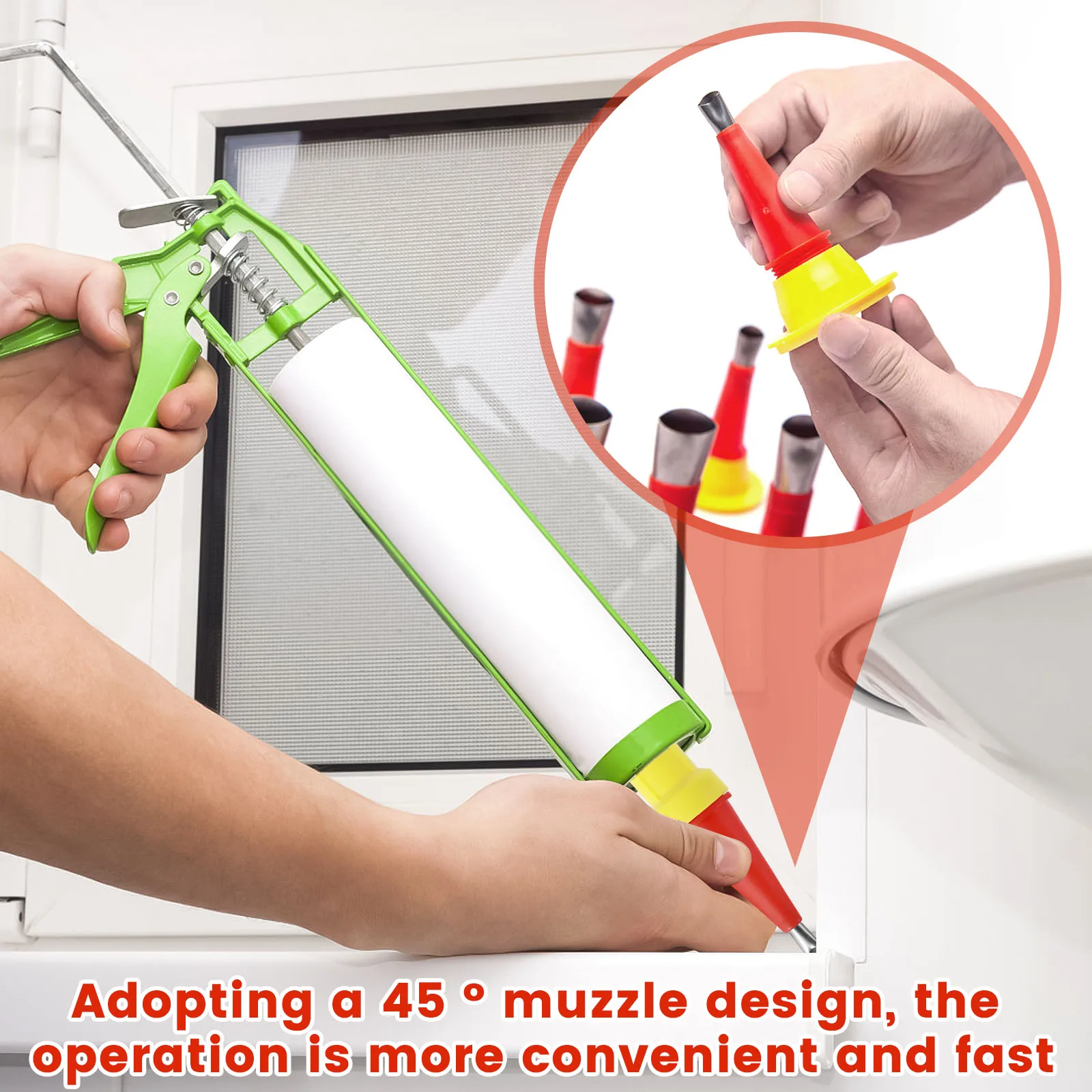 32Pcs Caulking Nozzle Set Universal Caulking Finisher Tool 5-35mm Multi-Size Caulking Tip Kit Stainless Steel Caulking Tool Set 4
