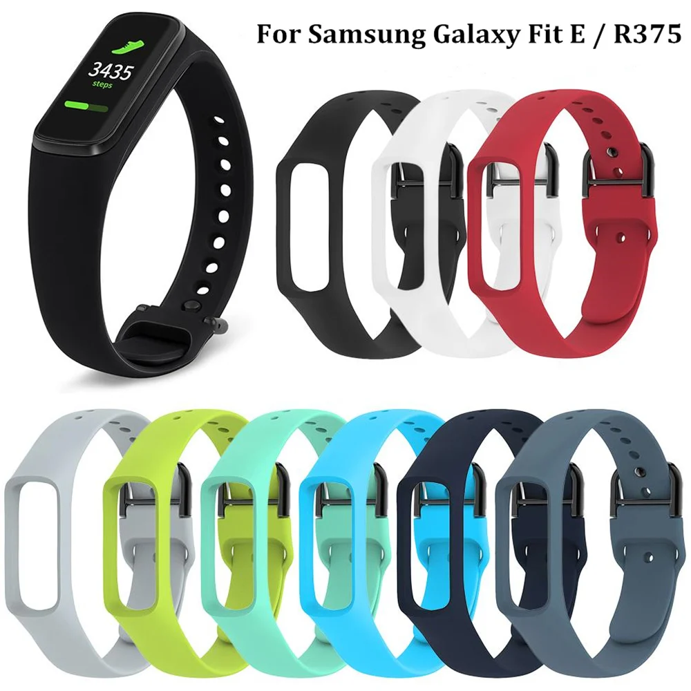 

Silicone Watch Strap Sports Replacement Wrist Band Strap for Samsung Galaxy Fit-e R375 Fit e Smart Bracelet Adjustable Strap