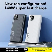Lenovo 500000mAh 140W PowerBank Super Fast Charge Chargeur de batterie externe portable avec affichage LED pour iPhone 3