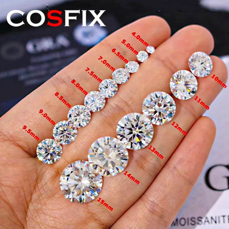 Lab Grown Diamond Moissanite Diamond Stone GRA 0.7mm-100ct Premium Loose Moissanite Stone Factory Quality D Color loose moissanite stones