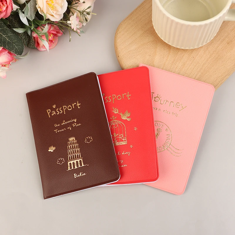 

Women Men PU Wallet Travel Wedding Passport Holder Fashion Wedding Gift Lover Couple Passport Cover Simple Plane Case Holder