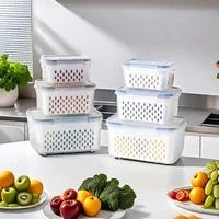 Couvercle de cuisine pour réfrigérateur, aliments frais congelés, boîte de conservation scellée, vidange de fruits et légumes, boîte de rangement en plastique 2