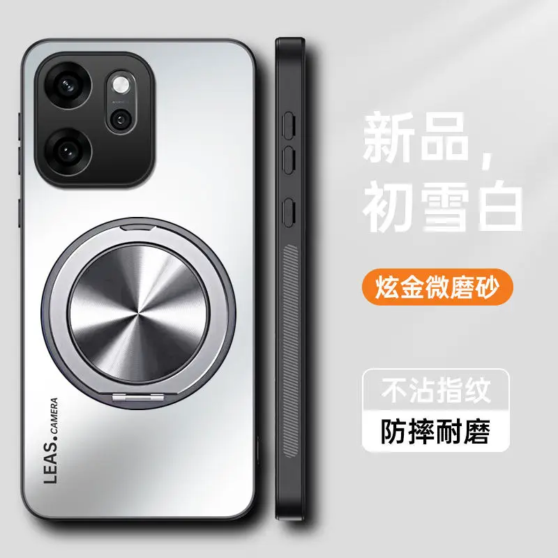 Luxury 360° Rotating Stand Matte Back Cover - Shockproof Bumper