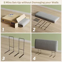 Linen-Textured Modern Headboard for Full-Size Beds, Sleek and Stylish Bedroom Upgrade 6