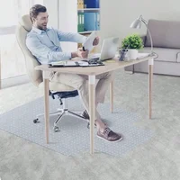 1/8 inch Thickness Office Chair Mat 48 x 36 inch Anti-Slip Rectangular With Lip 2
