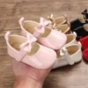 Baby Girls Cute Moccasinss Soft Sole Bowknot PU Leather Flats Shoes First Walkers Non-Slip Spring Summer Princess Shoes 0-18M 2